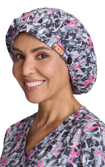 A174PRM koi Essentials Bouffant Print Scrub Cap - Ink Hearts A174PRM koi Essentials Bouffant Print Scrub Cap - Ink Hearts