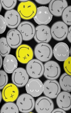 SA174PR Smiley World Unisex Print Scrub Cap by koi - Smiling All Around