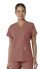 C12313 Carhartt Force Essentials Haut à Col en V avec Panneaux en Tricot