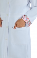 466 Essentials Fusion Round Collar Lab Coat by koi