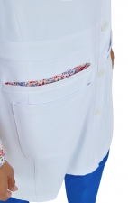 466 Essentials Fusion Round Collar Lab Coat by koi