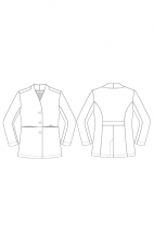 465 Essentials Care 4 Pocket Stretch Lab Coat by koi