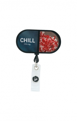 A156 koi Retractable Shaker Badge Reel - Chill Pill