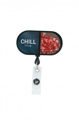 A156 koi Retractable Shaker Badge Reel - Chill Pill