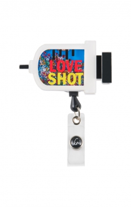A156 koi Retractable Shaker Badge Reel - Love Shot
