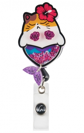 A156 koi Retractable Shaker Badge Reel - Meowmaid