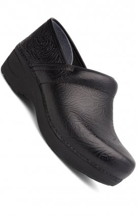 XP 2.0 Black Floral Tooled by Dansko - Slip-resistant Rubber Outsole