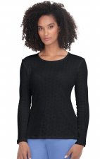 1110 Essentials Rohan Heart Pointelle Long Sleeve Underscrub by koi