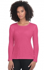 1110 Essentials Rohan Heart Pointelle Long Sleeve Underscrub by koi