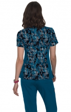 1049PR koi Lite Stretch Raquel Mock-Wrap Haut Imprimé - Watercolor Snake