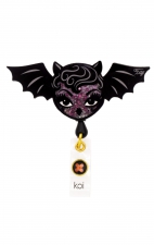 A156A koi Artist Series Retractable Shaker Badge Reel - Vampire Bat Doll