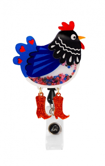 A156A koi Artist Series Porte-Badge Rétractable Dynamique - Chicken Boots