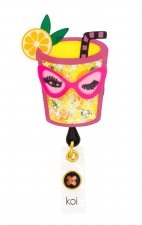 A156A koi Artist Series Retractable Shaker Badge Reel - Lemonade Girl