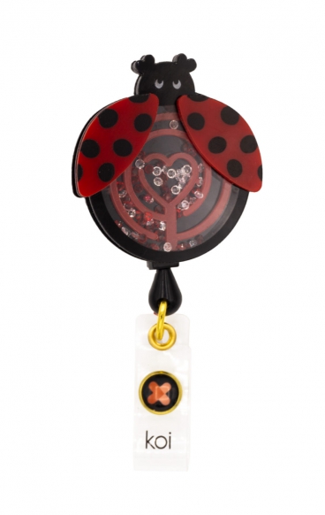 A156A koi Artist Series Retractable Shaker Badge Reel - Ladybug Maze A156A koi Artist Series Retractable Shaker Badge Reel - Ladybug Maze