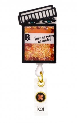 A156A koi Artist Series Retractable Shaker Badge Reel - RX Peeking