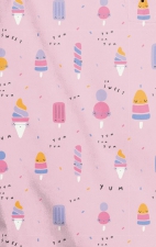 Z16213 Zoe + Chloe Haut Imprimée Encoches Cou - Nice Cream