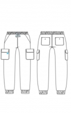783 Planet koi Pantalon de Jogging Terra avec 6 Poches