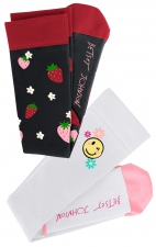 BA179 koi Betsey Johnson Chaussettes de Compression 2-Paires - Berry Happy