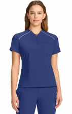 IN644A GNR8 Zip Neck Henley Top with Contrast Detail by Infinity