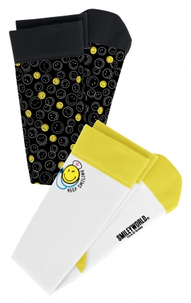 SA179 koi Smiley World 2-Pack Compression Socks - Doing Great