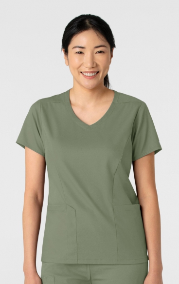 *FINAL SALE 3XL 6251 Boundless Curved V-Neck Top with 3 Pockets by WINK *FINAL SALE 3XL 6251 Boundless Curved V-Neck Top with 3 Pockets by WINK