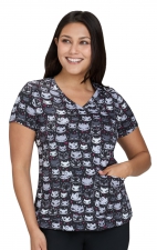384PRA koi Artist Series Leslie Print Top - Billy Cat