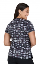 384PRA koi Artist Series Leslie Print Top - Billy Cat