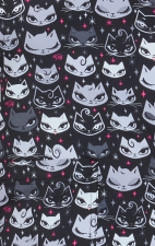 384PRA koi Artist Series Leslie Print Top - Billy Cat