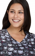 384PRA koi Artist Series Leslie Print Top - Billy Cat