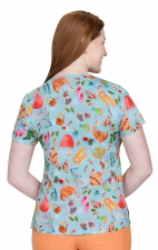 384PRA koi Artist Series Leslie Print Top - Tis The Season