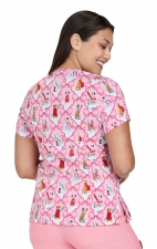 384PRA koi Artist Series Leslie Print Top - Ski Dogs