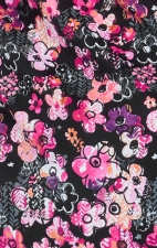 1093PR koi Basics Haut Imprimé Ari avec Encolure Fendue - Flower Tracks