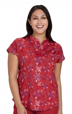 1093PRA koi Basics Artist Series Haut Imprimé Ari avec Encolure Fendue - Etta Vee Snowflakes