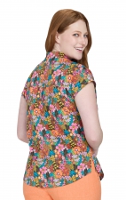 1093PRA koi Basics Artist Series Haut Imprimé Ari avec Encolure Fendue - Flower Bug