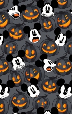 TF796 Tooniforms Haut Imprimé à Col en V avec 2 Poches par Cherokee - Scaredy Pumpkin