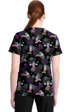 TF796 Tooniforms 2 Pocket V-Neck Print Top by Cherokee - Weave Your Dream