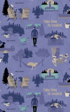 TF796 Tooniforms Haut Imprimé à Col en V avec 2 Poches par Cherokee - Take Time to Unwind 