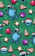 TF796 Tooniforms Haut Imprimé à Col en V avec 2 Poches par Cherokee - Christmas Cookie