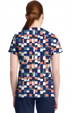 MC632 Med Couture V-Neck Print Top - Board Game
