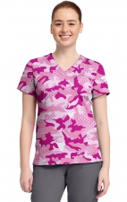 MC632 Med Couture V-Neck Print Top - Fierce Fighter
