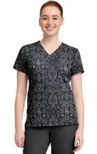 MC632 Med Couture V-Neck Print Top - First Rodeo
