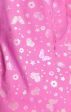 1082PR koi Lite Velora Stretch Print Top - Iridescent Light Bright Hibiscus Pink