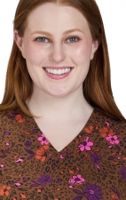 1082PR koi Lite Velora Stretch Print Top - Petal Spots