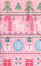 CK857 Haut Imprimé à Col en V Haut-bas par Cherokee - Festive Fair Isle