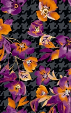 CK856 Haut Imprimé à Col en V avec 2 Poches par Cherokee - Velvet Floral