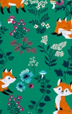 CK856 Haut Imprimé à Col en V avec 2 Poches par Cherokee - Wild Fox