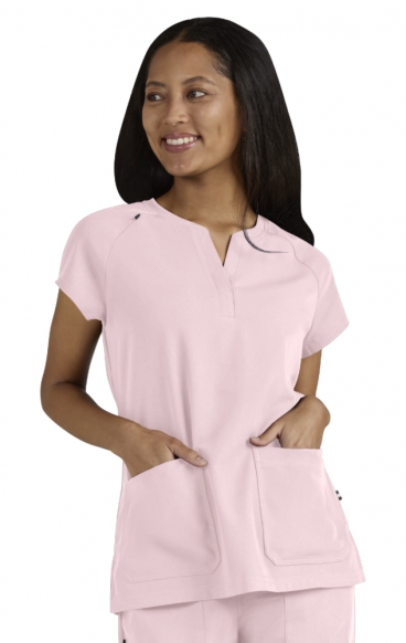 *FINAL SALE XL 1124 koi Next Gen We Have Heart Split Neck Top