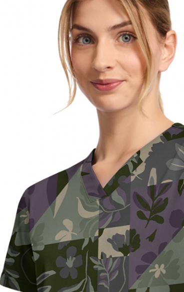 DK667 Haut Imprimé à 4 Poches par Dickies - Floral Geo