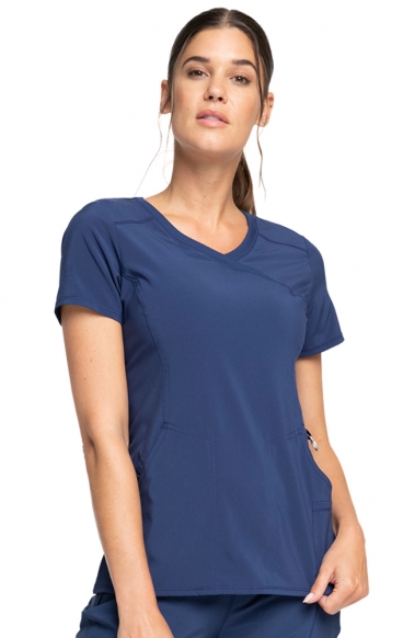 *VENTE FINALE XXS 2625A Haut Mock Wrap par Infinity avec Technologies Antimicrobien *VENTE FINALE XXS 2625A Haut Mock Wrap par Infinity avec Technologies Antimicrobien
