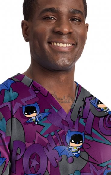TF788 Tooniforms Haut Imprimer pour Hommes avec 2 Poches par Cherokee Uniforms - Comic Hero TF788 Tooniforms Haut Imprimer pour Hommes avec 2 Poches par Cherokee Uniforms - Comic Hero